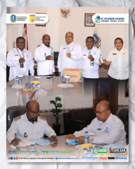 Audiensi perdana Direksi PTAM Jayapura (Perseroda) bersama Bupati Jayapura Dr. Yunus Wonda, SH, MH