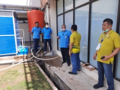 Pengecekan sarana air besih untuk Peparnas XVI