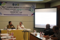 Ketua Panitia Seleksi Calon Direksi Dr. Ir. H. Rustan Saru, MM bersama Sekretaris Edi Susanto, SE, MM