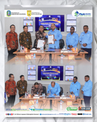 Penandatanganan Kerja Sama PT. Bank Rakyat Indonesia (Persero) dengan PT. Air Minum Jayapura Robongolo Nanwani (Perseroda) tentang Penerimaan Pembayaran Pelanggan Host to Host